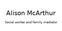 Alison McArthur logo (Social worker and family mediator)